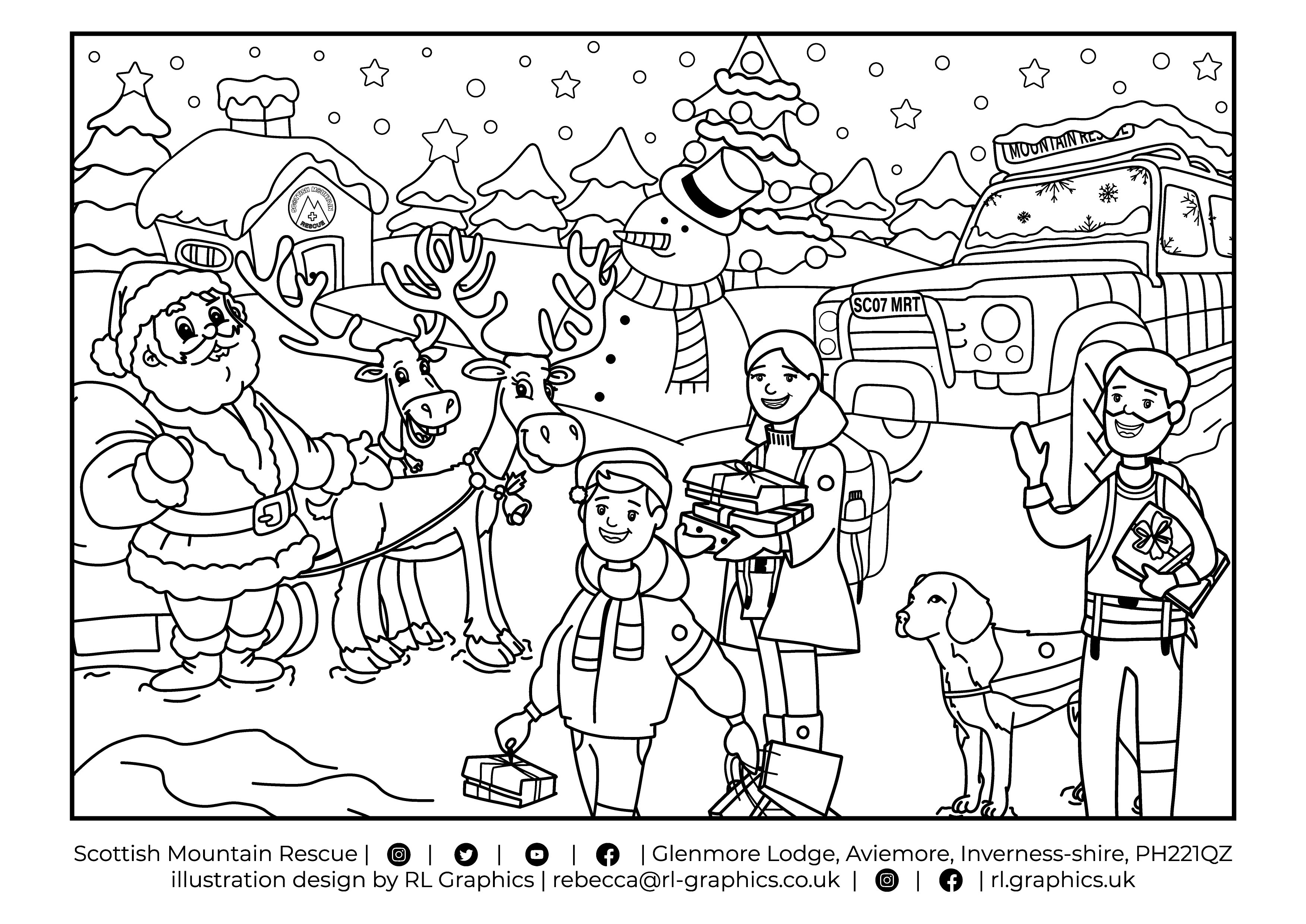 children's christmas activity sheet - printable - scottish